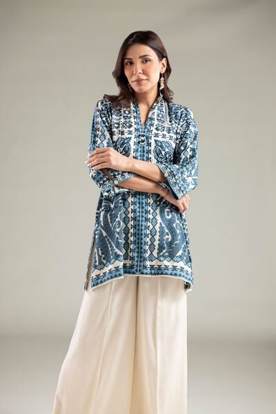 Printed | Viscose | Geometric Short Kurta | AED 130.00