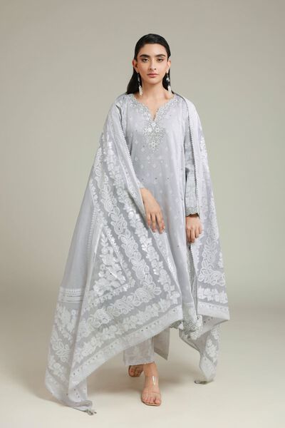 Embroidered | Cambric | Cambric Tailored 3-piece | AED 350.00