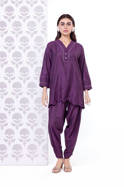 Embroidered | Raw Silk | Pants | AED 24.00