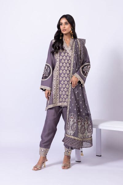 Embroidered | Viscose Oak Silk | Kurta | AED 400.00