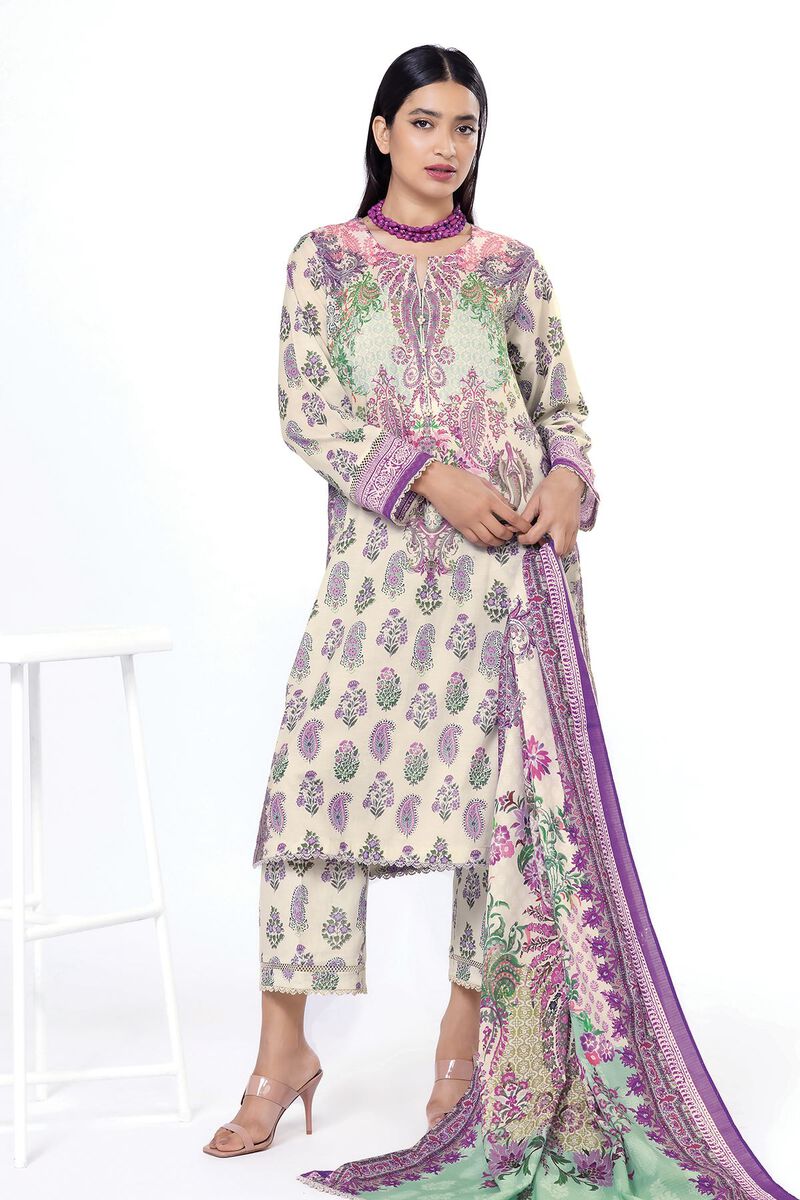 Printed | Slub Lawn | Fabrics 3 Piece | null