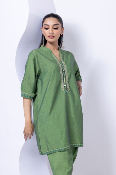 Embroidered | Chambray | Kurta | AED 60.00