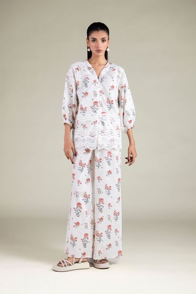 Embroidered | Cambric | Trousers | AED 60.00