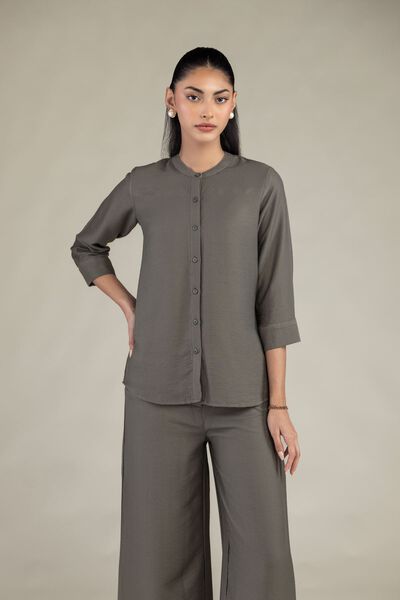 Dyed | Crepe | Solid Crepe Shirt | AED 150.00