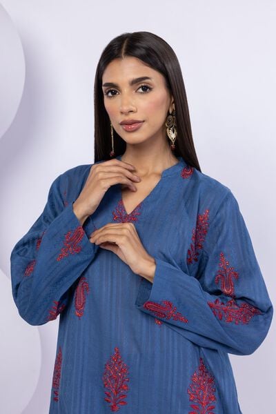 Embroidered | Leno | Kurta | AED 140.00