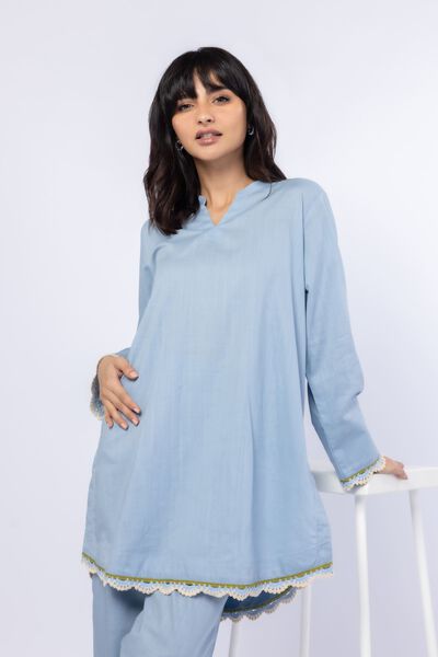 Embroidered | Crosshatch Poplin | Kurta | AED 120.00