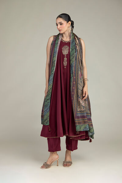 Embroidered | Raw Silk | Raw Silk Pants | AED 45.00