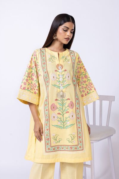 Embroidered | Crosshatch Poplin | Kurta | AED 80.00
