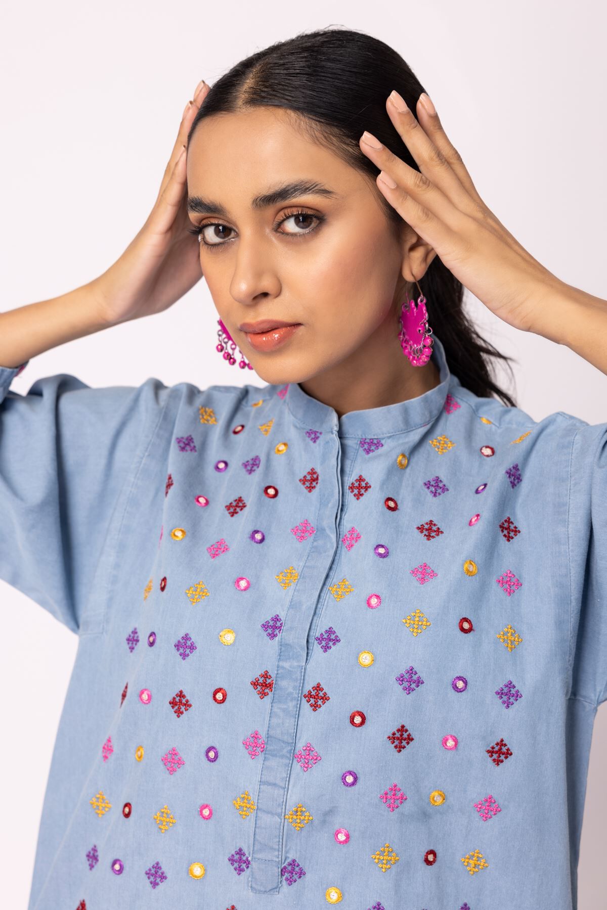 Khaadi denim kurti discount