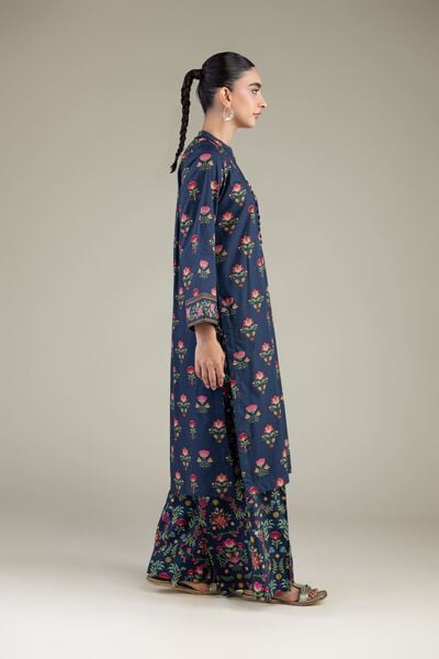 Printed | Cambric | Floral Navy Pants | AED 130.00