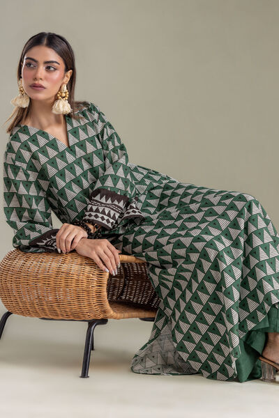 Printed | Light Khaddar | Longline Printed Kurta | AED 150.00