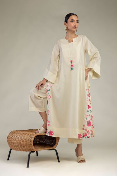 Embroidered | Cambric | Cambric Pants | AED 130.00