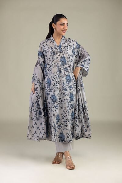 Printed | Cotton Dobby | Floral Longline Kurta | AED 100.00