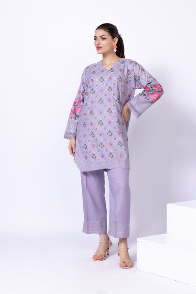 Embroidered | Viscose Oak Silk | Pants | AED 30.00