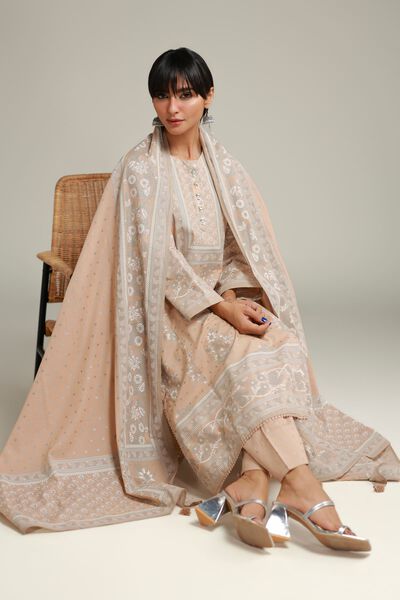 Printed | Cambric | Longline Cambric Kurta | AED 130.00