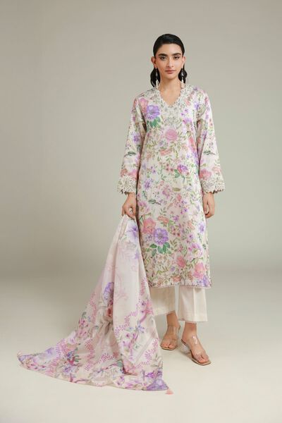 Printed | Satin | Fabrics 3 Piece | AED 200.00