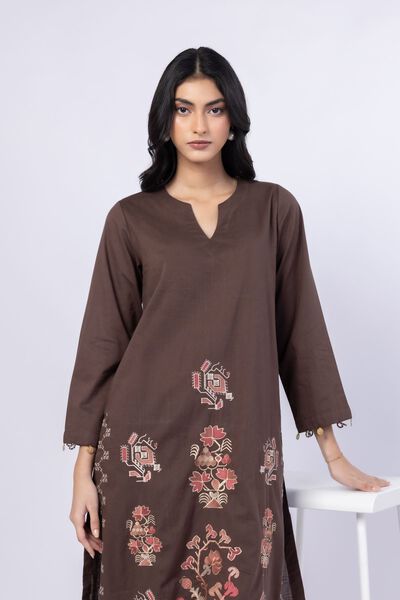 Embroidered | Crosshatch Poplin | Kurta | AED 140.00