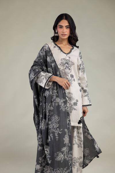 Embroidered | Lawn | Gray Lawn Dupatta | AED 80.00