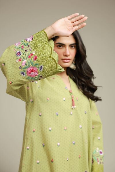 Embroidered | Cotton Dobby | Fabrics 2 Piece | Top and Bottom | AED 150.00