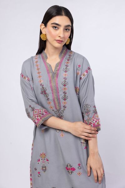 Embroidered | Russian Raw Silk | Kurta | AED 66.00