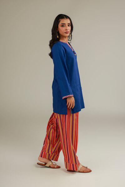 Embroidered | Cotton Dobby | Embroidered Cotton Shalwar | AED 80.00