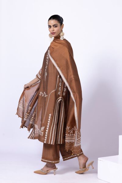 Embroidered | Raw Silk | Pants | AED 30.00