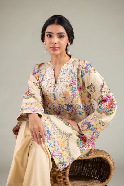 Embroidered | Textured Cotton | Kurta | AED 130.00