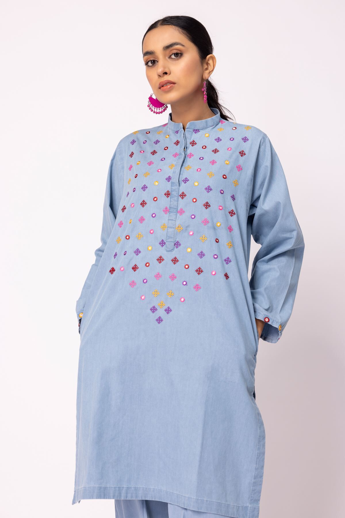 Khaadi store denim kurti