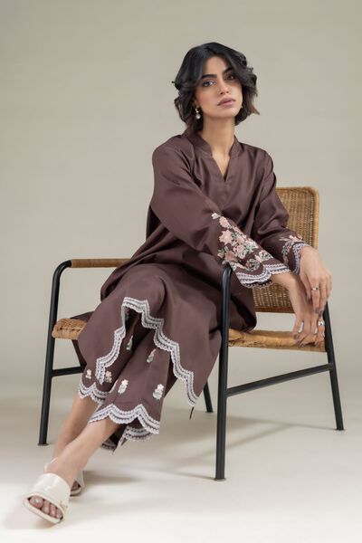 Embroidered | Textured Cotton | Kurta | AED 140.00