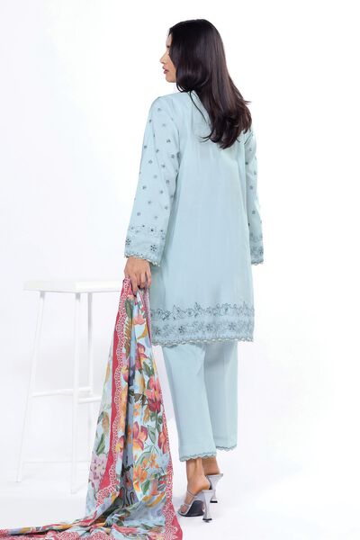Embroidered | Dull Raw Silk | Fabrics 3 Piece | AED 150.00