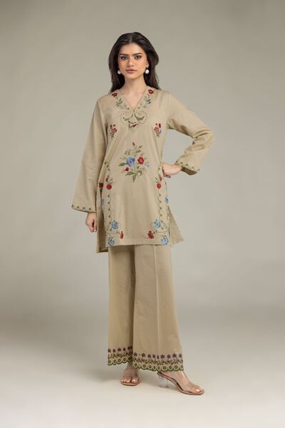 Embroidered | Cotton Dobby | Cotton Dobby Pants | AED 80.00