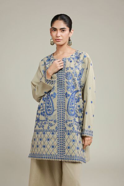 Embroidered | Cotton Dobby | 2-Piece Tailored Set | AED 230.00