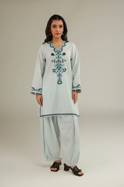 Embroidered | Cotton Dobby | Embroidered Shalwar | AED 130.00