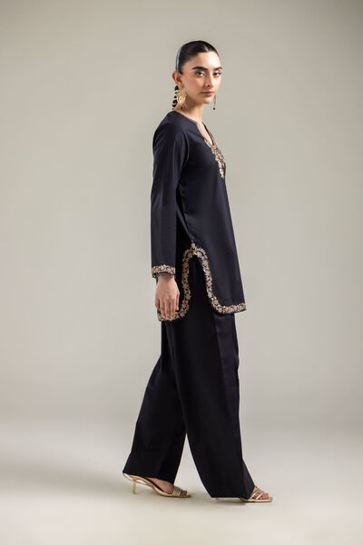 Embroidered |Cotton Dobby | Solid Black Shalwar | AED 100.00