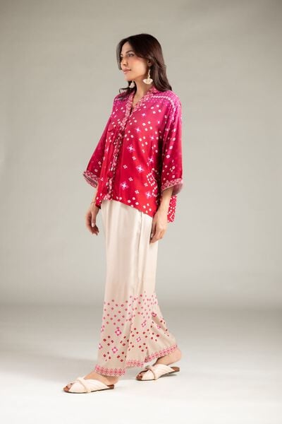 Embroidered | Viscose Crepe | Trousers | AED 60.00