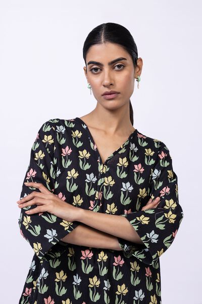 Printed | Ripple Crinkle | Kurta | AED 50.00