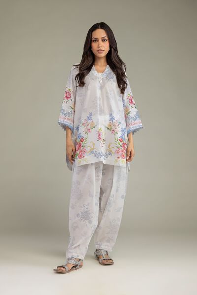 Printed | Cambric | Floral Cambric Pants | AED 130.00