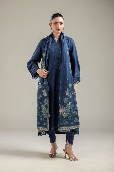 Embroidered | Lawn | Navy Lawn Dupatta | AED 80.00