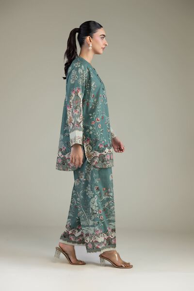 Printed | Cambric | Floral Cambric Pants | AED 130.00