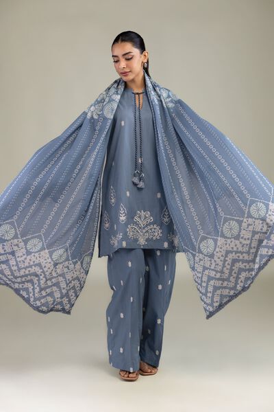 Textured Lawn | Embroidered | Floral Lawn Dupatta | AED 130.00