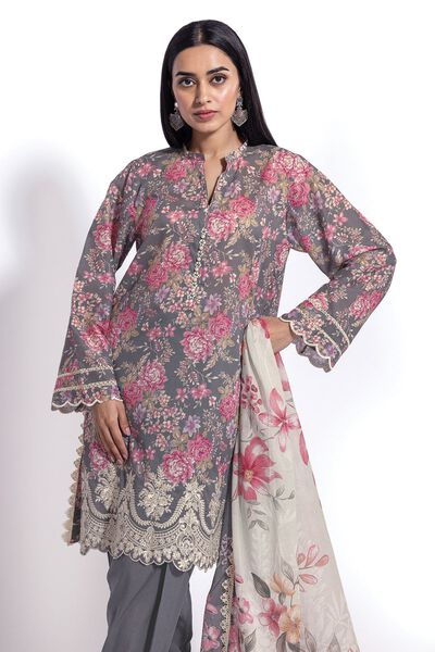 Lawn | Embroidered | Fabrics 3 Piece | AED 120.00