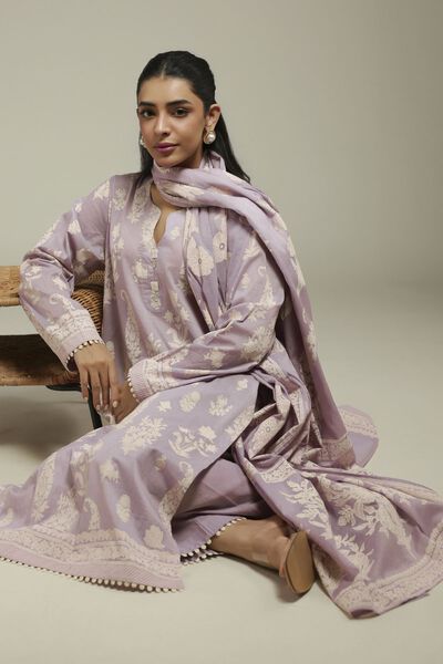 Printed | Cambric | 3-Piece Cambric Tailored | AED 250.00
