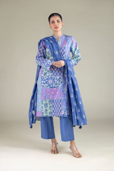 Printed | Lawn | Floral Tassel Dupatta | AED 100.00