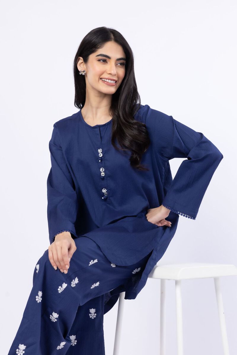 Embroidered | Ripple Crinkle | 2 Piece Co-ord Set | null