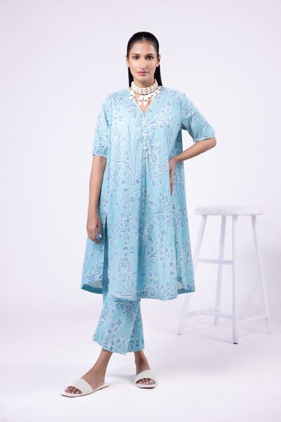 Printed | Ripple Crinkle | Kurta | AED 50.00