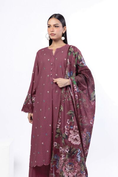 Embroidered | Cotton Dobby | Tailored 3 Piece | AED 300.00