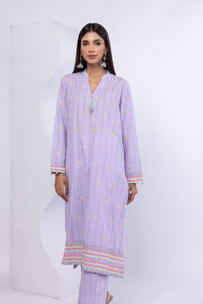 Embroidered | Lurex Stripes | Kurta | AED 80.00