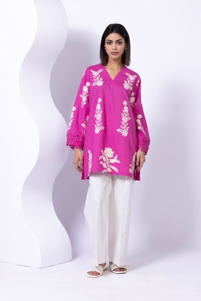 Embroidered | Crosshatch Poplin | Kurta | AED 42.00