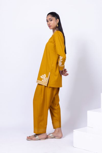 Dyed | Crosshatch Poplin | Pants | AED 30.00