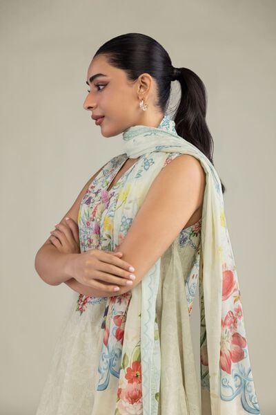 Printed | Lawn | Floral Lawn Dupatta | AED 130.00